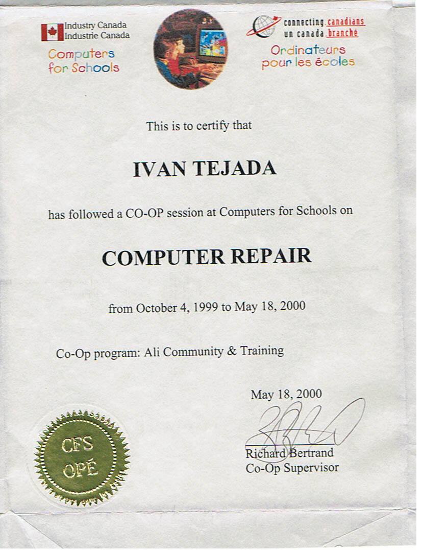 Certificate Technician